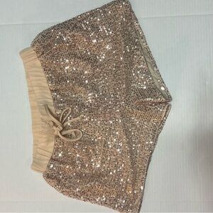JessaKae Sparkling Beige High Waist Shorts